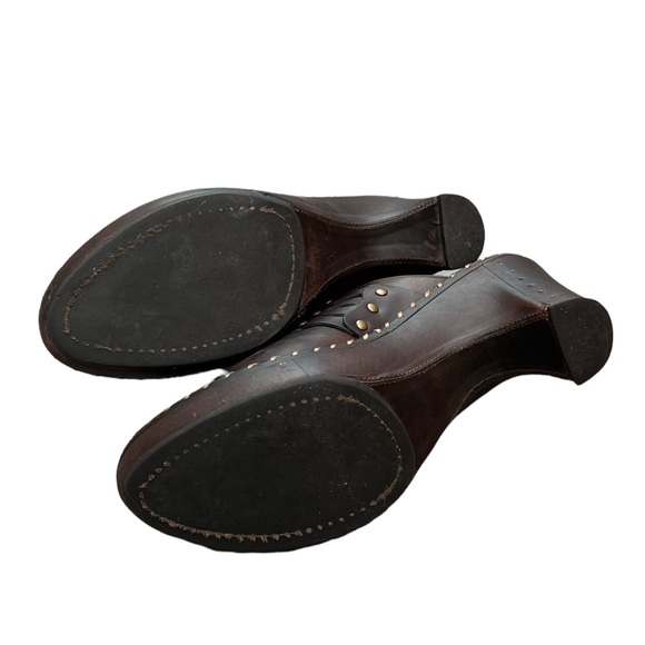 FRYE Mules Brown Leather Slip on Shoes Size 7 - Picture 7 of 11